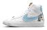 Кеды Nike Blazer Mid 77 детские с вышивкой 蓝白 36 - фото #2