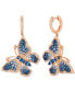 Multi-Sapphire (3-1/4 ct. t.w.) & Diamond (7/8 ct. t.w.) Butterfly Drop Earrings in 14k Rose Gold
