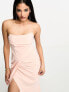 Фото #4 товара ASOS DESIGN bandeau soft corset maxi dress in blush