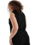 Фото #5 товара Vero Moda Curve plisse waistcoat co-ord in black