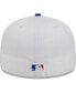 ფოტო #4 პროდუქტის Men's White, Royal Chicago Cubs Optic 59FIFTY Fitted Hat