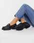 Фото #8 товара ASRA Exclusive Freya chunky loafers in black leather with gold trim