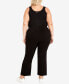 Фото #4 товара Plus Size Super Stretch Bootcut Petite Length Pants