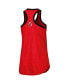 Фото #4 товара Women's Red New Jersey Devils First Base Racerback Scoop Neck Tank Top