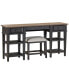 Фото #1 товара Dawnwood 60" Wood Sofa Writing Table with Stools, Created for Macy's