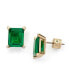 ფოტო #2 პროდუქტის Cubic Zirconia Emerald Cut Stud Earrings
