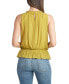 ფოტო #2 პროდუქტის Junior's Sleeveless Smocked Peplum Top