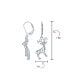 ფოტო #4 პროდუქტის Hunter Outdoor Buck Elk Moose Antelope Christmas Rudolph Reindeer Dangle Earrings For Women Teen Lever back .925 Sterling Silver