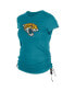 ფოტო #3 პროდუქტის Women's Teal Jacksonville Jaguars Ruched Side T-Shirt