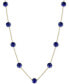 ფოტო #2 პროდუქტის EFFY® Lapis Lazuli (6mm) 18" Statement Necklace in 14k Gold (Also in Onyx)