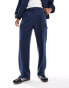 Фото #1 товара ASOS DESIGN smart co-ord wide leg cargo trousers with pocket detailing in navy