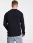 Фото #4 товара Only & Sons premium knitted ribbed jumper crew neck jumper in navy