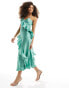 Фото #1 товара Y.A.S Bridesmaid jacquard cami maxi dress with ruffle detail in green