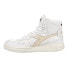 Diadora Mi Basket Used Metallic High Top Womens White Sneakers Casual Shoes 176 7 - фото #3