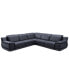 Фото #1 товара Daisley 5-Pc. Leather "L" Shaped Sectional Sofa with 3 Power Recliners