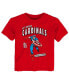 Фото #1 товара Футболка для малышей OuterStuff Капитан Америка Marvel красная для мальчиков и девочек St. Louis Cardinals