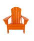 4 Piece Set Classic Folding Adirondack Chair With Footrest Ottoman