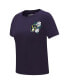 ფოტო #3 პროდუქტის Women's Navy Milwaukee Brewers Roses T-shirt