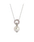 Pink Sapphire & Lab-Grown White Sapphire & Freshwater Pearl Pendant Necklace in Sterling Silver by Suzy Levian