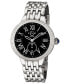 ფოტო #1 პროდუქტის Women's Astor Swiss Quartz Diamond Accents Silver-Tone Stainless Steel Bracelet Watch 40mm
