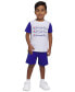 ფოტო #1 პროდუქტის Toddler & Little Boys Short-Sleeve T-Shirt & Fleece Shorts, 2 Piece Set