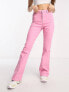 Фото #5 товара Pieces Petite Peggy flared jeans in pink