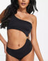 Фото #1 товара Dorina Albori asymmetric one shoulder swimsuit in black