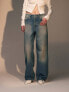 Topshop Lover jeans in dirty mid blue