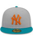 Фото #3 товара Men's Gray, Teal New York Yankees 59FIFTY Fitted Hat