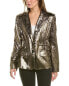 Фото #3 товара French Connection Alara Molten Metallic Suit Jacket Women's Gold 0