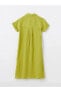 Фото #7 товара LCWAIKIKI Classic Gömlek Yaka Kendinden Desenli Kısa Kollu Kadın Elbise