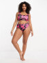 Фото #4 товара Reclaimed Vintage PLUS square neck bikini top in pop pink floral print