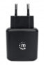 Фото #4 товара Manhattan Wall/Power Mobile Device Charger (Euro 2-pin) - USB-A Port - Output: 1x 18W (Qualcomm Quick Charge) - Black - Phone Charger - Three Year Warranty - Box - Indoor - AC - 12 V - Black