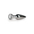 Фото #1 товара Плаг анальный EasyToys Metal Butt Plug No. 9 - Silver/Clear