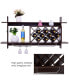 Фото #9 товара Wall Mount Wine Rack with Glass Holder and Storage Shelf