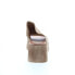Miz Mooz Gianna P65003 Womens Brown Leather Slip On Wedges Sandals Shoes