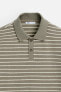 STRIPED TEXTURED POLO SHIRT