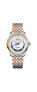 Women's Swiss Automatic Baroncelli Smiling Moon Two Tone Stainless Steel Bracelet Watch 33mm