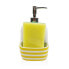 Soap Dispenser Versa Yellow Ceramic Stripes 9,4 x 17,8 x 10,5 cm