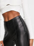 New Look Petite faux leather legging in black