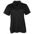 Page & Tuttle Two Color Stripe Short Sleeve Polo Shirt Womens Black Casual P2010