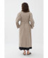 ფოტო #5 პროდუქტის Women's Double-Breasted Oversized Trench Coat