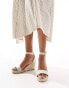 Фото #4 товара Truffle Collection jute wedge heeled espadrilles in beige