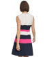 Фото #2 товара Women's Colorblocked Scuba Crepe Sleeveless Dress