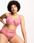 Фото #8 товара Ivory Rose Curve sheer heart mesh high waist brief in pink