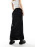 Фото #5 товара COLLUSION satin maxi skirt in black