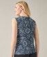 ფოტო #6 პროდუქტის Women's Printed Sleeveless Cowlneck Blouse