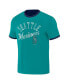 Фото #2 товара Men's Darius Rucker Collection by Navy, Aqua Seattle Mariners Two-Way Ringer Reversible T-shirt