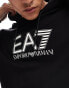 EA7 chest logo hoodie in black