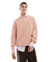 Фото #1 товара ASOS DESIGN knitted oversized rib jumper in light pink